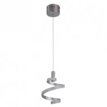  P816MSCH-LED - 7.5" 1 Light LED Mini Pendant in Matte Silver/Chrome