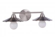  12519BNK2 - Isaac 2 Light Vanity in Brushed Polished Nickel