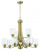  50529-SB - Bolden 9 Light Chandelier in Satin Brass