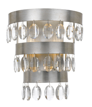  6102-SA - Perla 2 Light Antique Silver Sconce