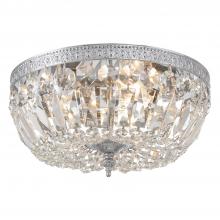  712-CH-CL-I - Crystorama 3 Light Clear Italian Crystal Polished Chrome Flush Mount