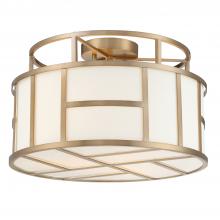  DAN-400-VG - Libby Langdon Danielson 3 Light Vibrant Gold Semi Flush Mount