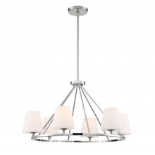  KEE-A3006-PN - Keenan 6 Light Polished Nickel Chandelier