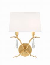  ROL-18802-GA - Rollins 2 Light Antique Gold Sconce