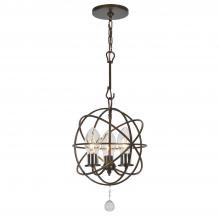  SOL-9325-EB - Solaris 3 Light English Bronze Sphere Outdoor Chandelier