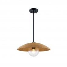  RTN-8281-MBLK - Caribe 18" Rattan Pendant