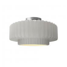  CER-6373-BIS-NCKL - Medium Tier Pleated Semi-Flush