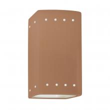  CER-0925-ADOB-LED1-1000 - Small LED Rectangle w/ Perfs - Open Top & Bottom