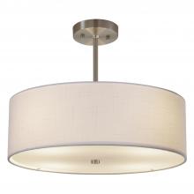  FAB-9591-WHTE-NCKL-LED4-2800 - Classic 18â€ LED Drum Pendant