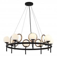  FSN-4228-OPAL-MBBR - Halo 8-Light Chandelier