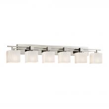  FSN-8706-55-RBON-NCKL - Aero 6-Light Bath Bar