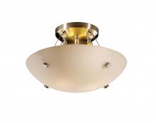  FSN-9650-35-OPAL-NCKL-F1 - 14" Semi-Flush Bowl w/ Finials