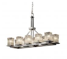  GLA-8650-26-CLRT-NCKL-LED10-7000 - Montana 10-Light Rectangular Ring LED Chandelier