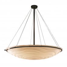  PNA-9699-35-WAVE-DBRZ - 60" Round Pendant Bowl w/ Ring