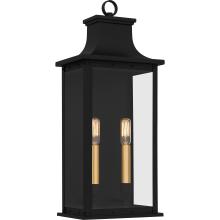  ABY8408MBK - Abernathy 2-Light Matte Black Outdoor Wall Lantern