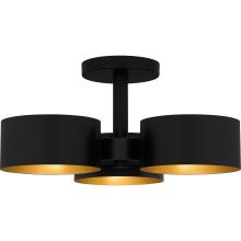  QSF6745MBK - Nala 3-Light Matte Black Semi-Flush Mount