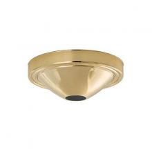  90/047 - Plain Deep Fixture; Canopy Only; Brass Finish; 5" Diameter; 11/16" Center Hole; 1-3/4"