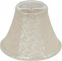  90/2488 - Clip On Shade; Cream Leaf Linen; 3" Top; 6" Bottom; 4-1/2" Side