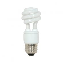 Satco Products Inc. S5506 - 9 Watt; Mini Spiral Compact Fluorescent; 5000K; 82 CRI; Medium base; 120 Volt