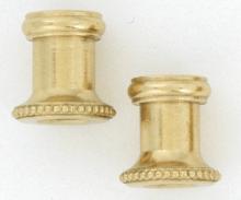  S70/174 - 2 Brass Threaded Knurled Necks