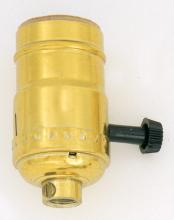  S70/413 - Standard Socket With Turn Knob; Brite Gilt Finish