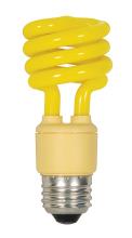 Satco Products Inc. S7267 - 13 Watt; Mini Spiral Compact Fluorescent; Yellow color; Medium base; 120 Volt