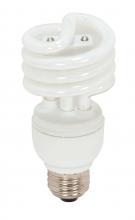 Satco Products Inc. S7326 - 18 Watt; Mini Spiral Compact Fluorescent; 2700K; 82 CRI; Medium base; 120 Volt