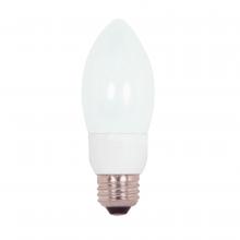 Satco Products Inc. S7328 - 7 Watt; B11 Compact Fluorescent; 2700K; 82 CRI; Medium base; 120 Volt