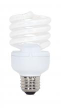 Satco Products Inc. S7437 - 20 Watt; Mini Spiral Compact Fluorescent; 2700K; 80 CRI; Medium base; 120 Volt; 12-pack