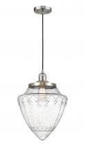  201C-SN-G664-12-LED - Bullet - 1 Light - 12 inch - Brushed Satin Nickel - Cord hung - Mini Pendant