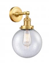  203-SG-G204-8-LED - Beacon - 1 Light - 8 inch - Satin Gold - Sconce