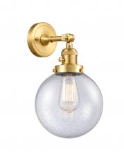  203SW-SG-G204-8 - Beacon - 1 Light - 8 inch - Satin Gold - Sconce