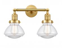 Innovations Lighting 208-SG-G322-LED - Olean - 2 Light - 17 inch - Satin Gold - Adjustable Bath Vanity Light