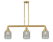 Innovations Lighting 213-SG-G262-LED - Stanton - 3 Light - 39 inch - Satin Gold - Stem Hung - Adjustable Island Light