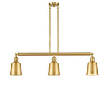 Innovations Lighting 213-SG-M9-SG-LED - Addison - 3 Light - 38 inch - Satin Gold - Stem Hung - Adjustable Island Light