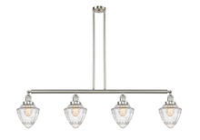  214-SN-G664-7-LED - Bullet - 4 Light - 50 inch - Brushed Satin Nickel - Stem Hung - Island Light