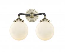  284-2W-BAB-G201-6-LED - Beacon - 2 Light - 14 inch - Black Antique Brass - Bath Vanity Light