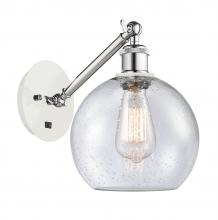 Innovations Lighting 317-1W-WPC-G124-8-LED - Athens - 1 Light - 8 inch - White Polished Chrome - Adjustable Sconce