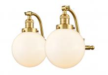 Innovations Lighting 515-2W-SG-G201-8-LED - Beacon - 2 Light - 18 inch - Satin Gold - Adjustable Bath Vanity Light