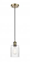  516-1P-AB-G342-LED - Hadley - 1 Light - 5 inch - Antique Brass - Cord hung - Mini Pendant