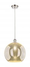 Innovations Lighting 516-1P-PN-G128-14 - Athens - 1 Light - 14 inch - Polished Nickel - Cord hung - Pendant