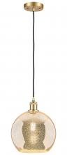 Innovations Lighting 516-1P-SG-G128-10 - Athens - 1 Light - 10 inch - Satin Gold - Cord hung - Mini Pendant