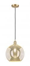Innovations Lighting 516-1P-SG-G128-12 - Athens - 1 Light - 12 inch - Satin Gold - Cord hung - Mini Pendant