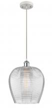  516-1P-WPC-G462-12-LED - Norfolk - 1 Light - 12 inch - White Polished Chrome - Cord hung - Mini Pendant