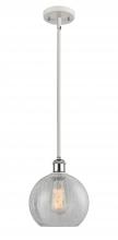  516-1S-WPC-G125-LED - Athens - 1 Light - 8 inch - White Polished Chrome - Mini Pendant