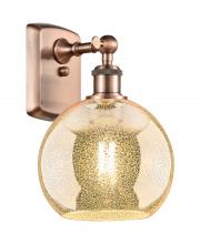 Innovations Lighting 516-1W-AC-G128-8 - Athens - 1 Light - 8 inch - Antique Copper - Sconce
