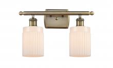  516-2W-AB-G341-LED - Hadley - 2 Light - 15 inch - Antique Brass - Bath Vanity Light