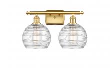 Innovations Lighting 516-2W-SG-G1213-8-LED - Athens Deco Swirl - 2 Light - 18 inch - Satin Gold - Bath Vanity Light