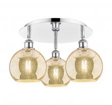Innovations Lighting 516-3C-PC-G128-8 - Athens - 3 Light - 20 inch - Polished Chrome - Flush Mount
