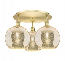 Innovations Lighting 516-3C-SG-G128-10 - Athens - 3 Light - 22 inch - Satin Gold - Flush Mount